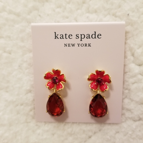 Kate Spade Blushing Blooms Flower Drop Earrings